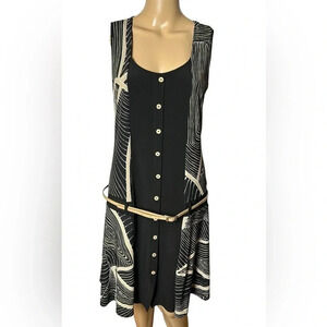 Vintage 1980 dress,retro vibe,boho artsy,🇨🇦,PTP 17-20 drop waist.Whimsical,fairy